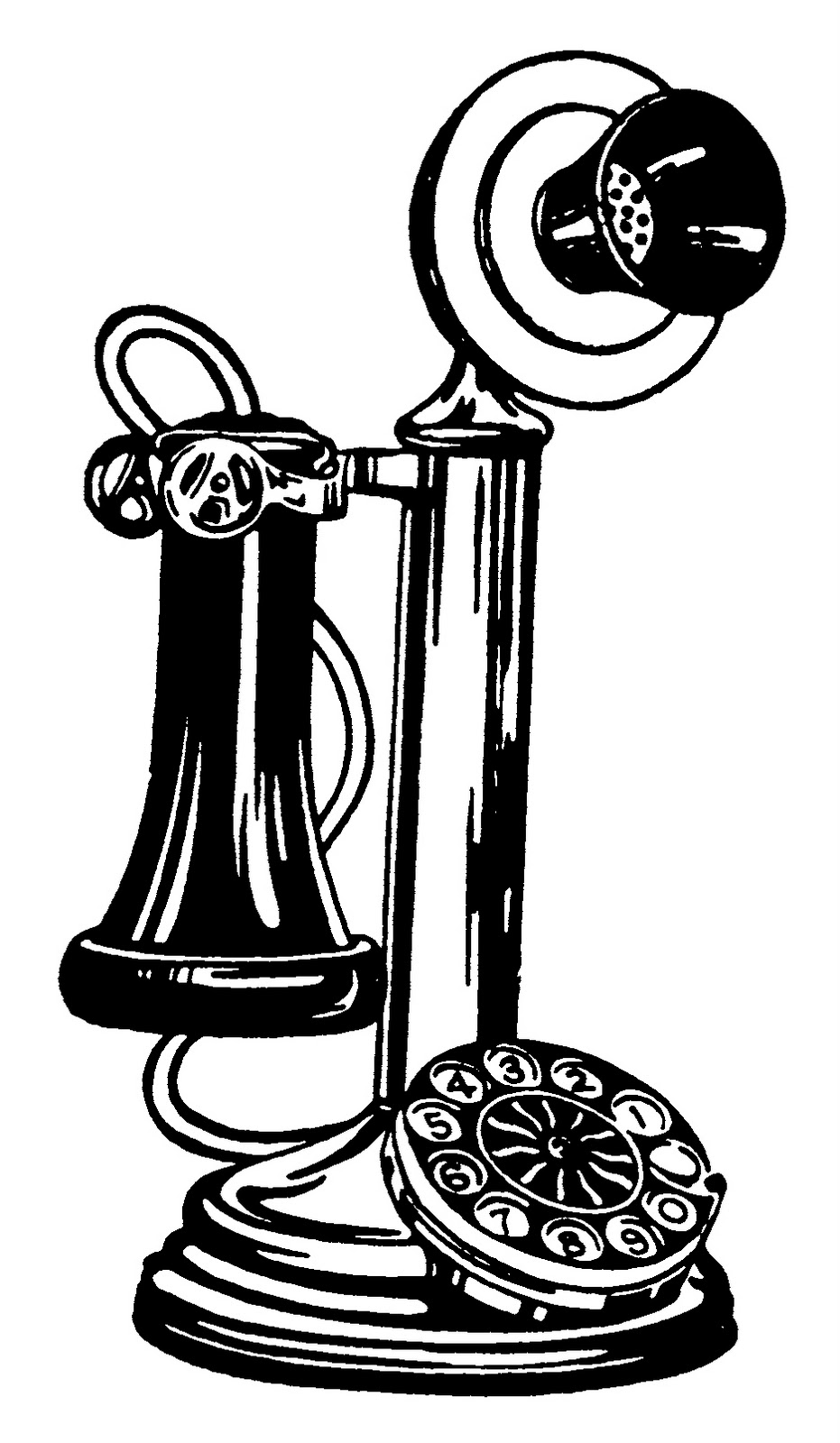 old phone clipart - photo #1